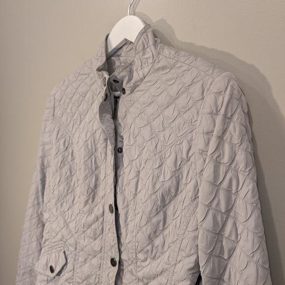 Laura Ashley Quilted Jacket Silver Grey Packable Lightweight Layer - Size M - Picture 4 of 6